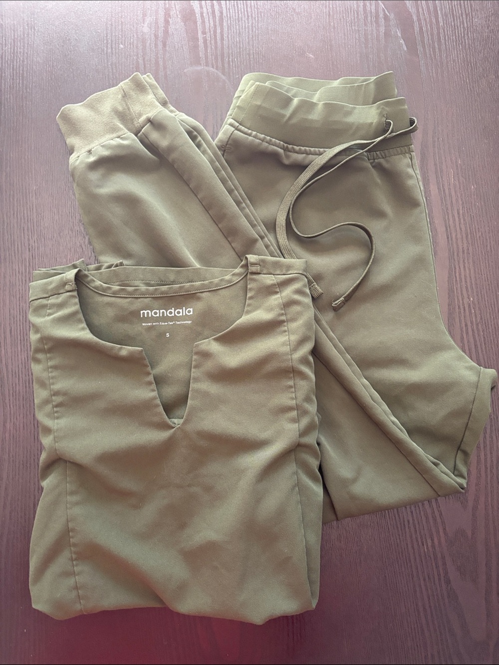 Olive women’s Mandala scrub set